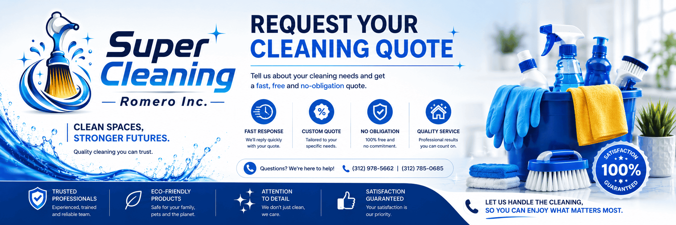 Request a professional cleaning quote from Super Cleaning Romero